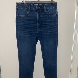 American Eagle Dark Wash Super High Rise Jegging